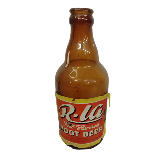 VTG R-Laโ Root Beer 12oz Soda Bottle Ace Bottling Paper Label Steinie Barn Find - Picture 13 of 14